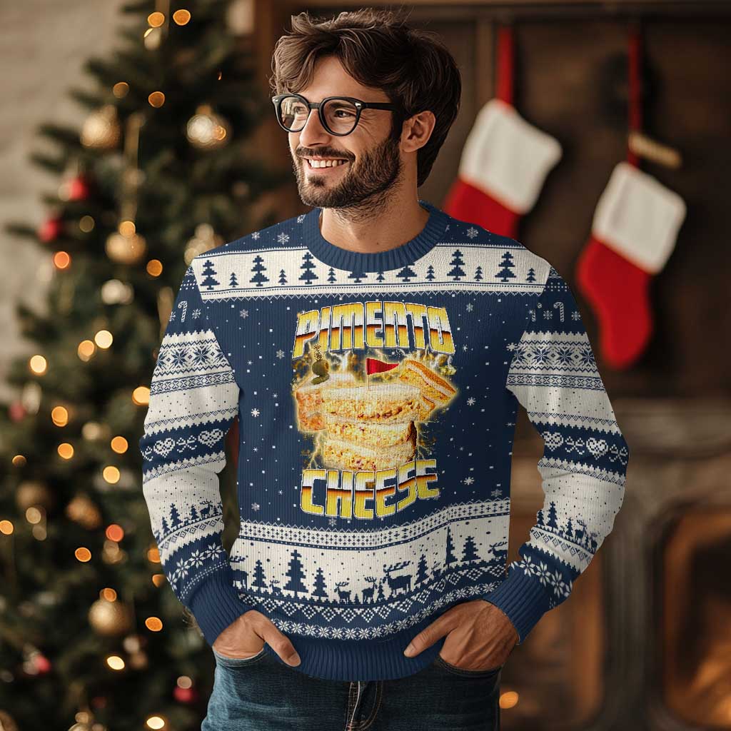 Pimento Cheese Ugly Christmas Sweater Funny Cheesemonger Cheese Lovers Bootleg Art