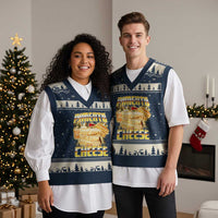 Pimento Cheese V-Neck Knit Sweater Vest Funny Cheesemonger Cheese Lovers Bootleg Art