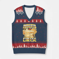 Pimento Cheese V-Neck Knit Sweater Vest Funny Cheesemonger Cheese Lovers Bootleg Art