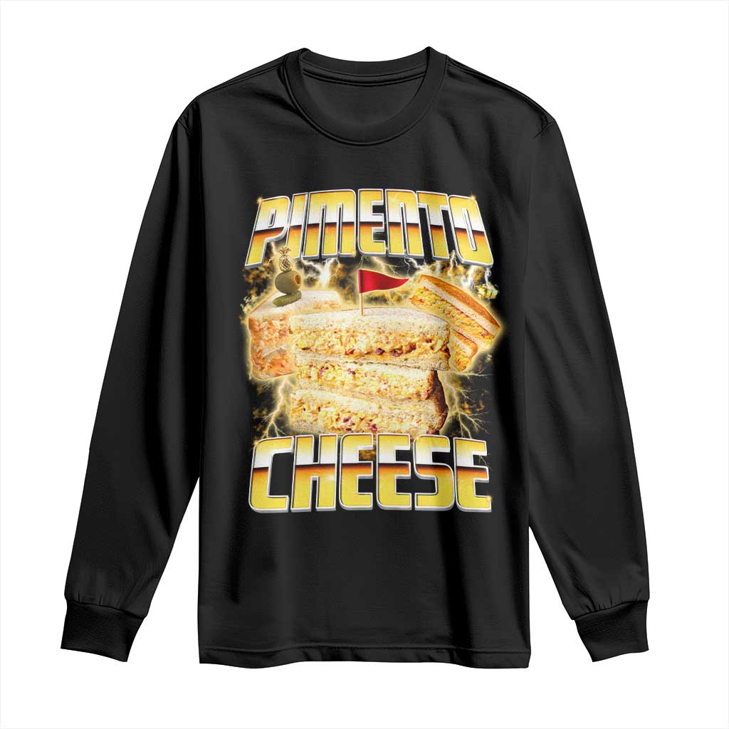 Pimento Cheese Long Sleeve Shirt Funny Cheesemonger Cheese Lovers Bootleg Art