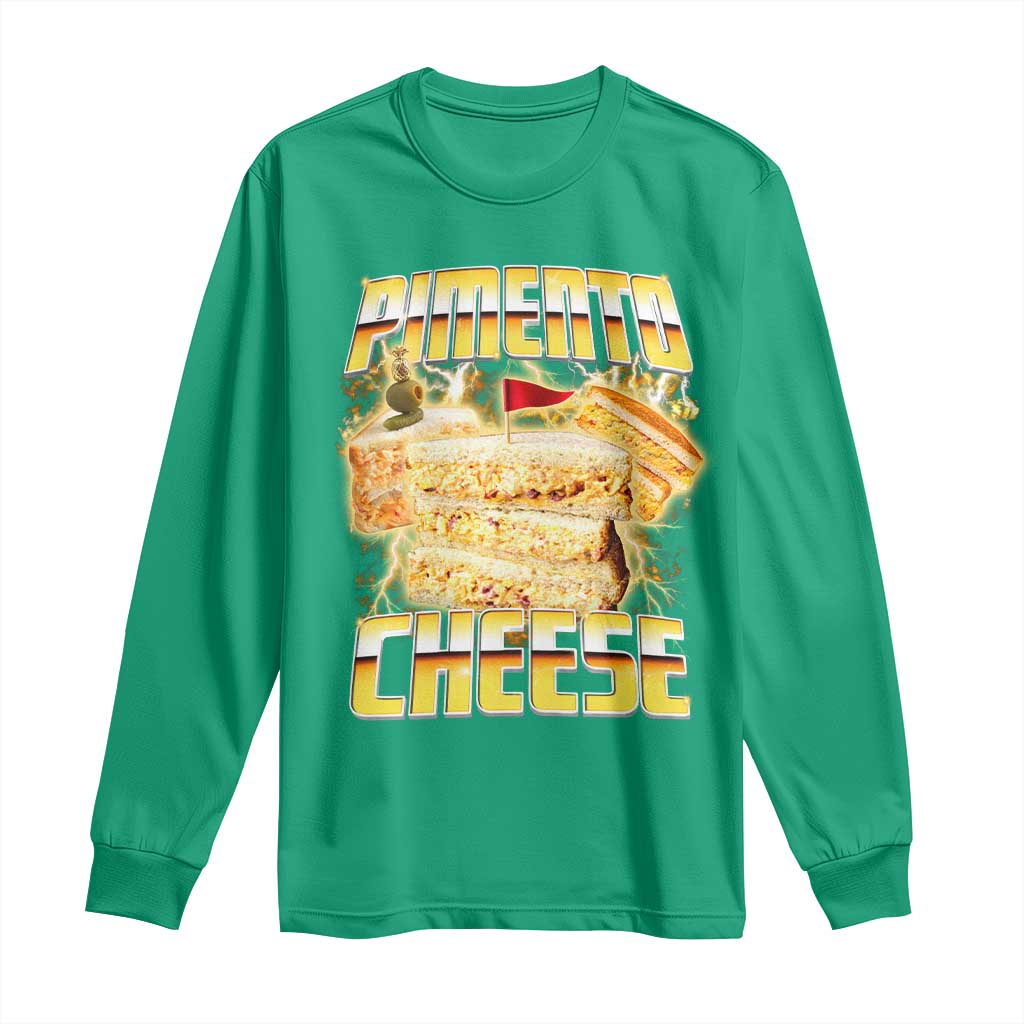 Pimento Cheese Long Sleeve Shirt Funny Cheesemonger Cheese Lovers Bootleg Art