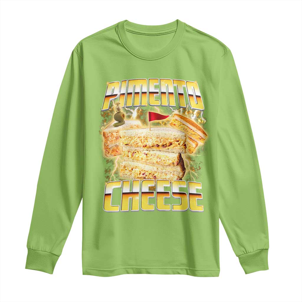 Pimento Cheese Long Sleeve Shirt Funny Cheesemonger Cheese Lovers Bootleg Art
