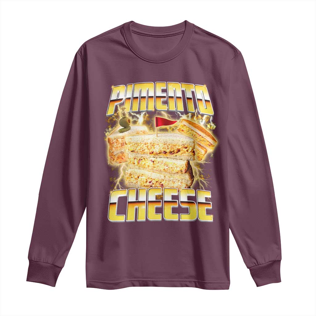 Pimento Cheese Long Sleeve Shirt Funny Cheesemonger Cheese Lovers Bootleg Art