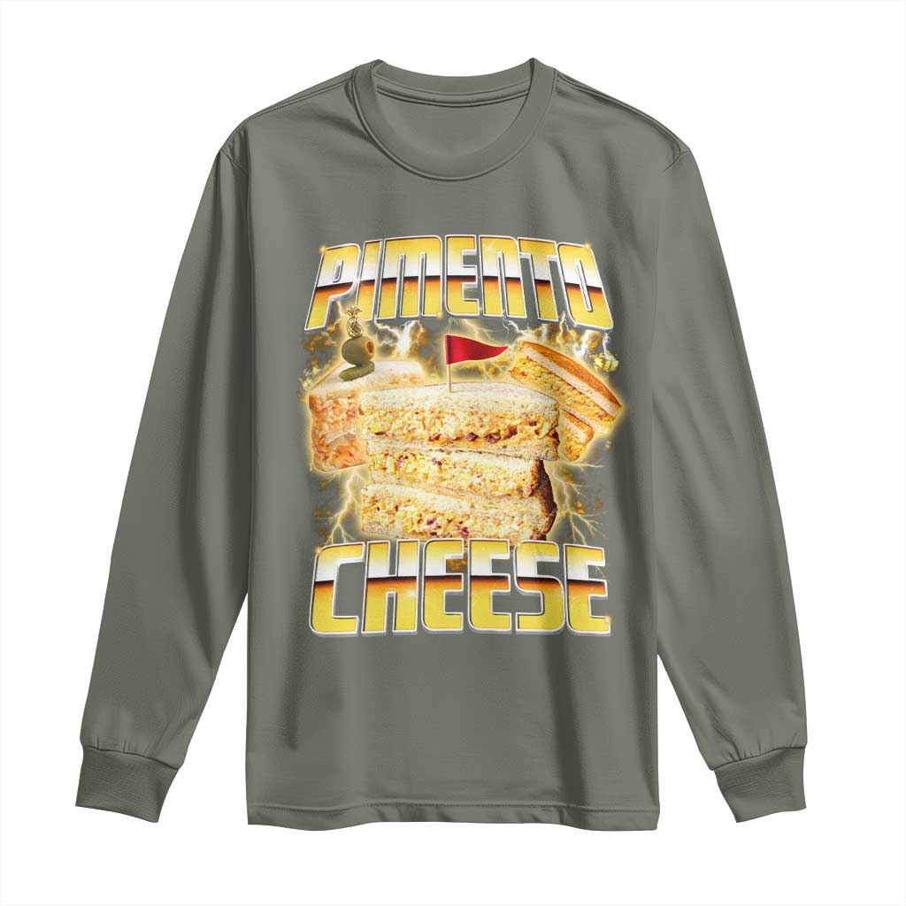 Pimento Cheese Long Sleeve Shirt Funny Cheesemonger Cheese Lovers Bootleg Art