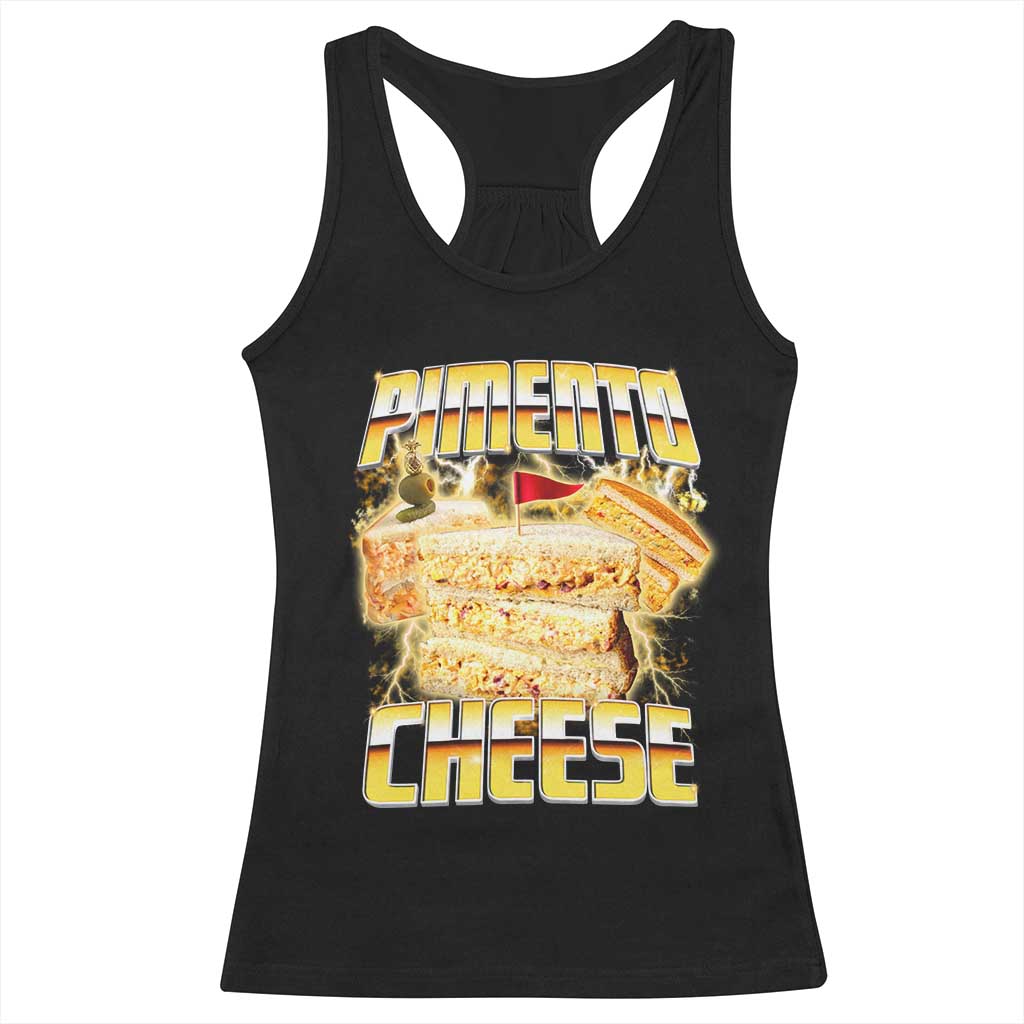 Pimento Cheese Racerback Tank Top Funny Cheesemonger Cheese Lovers Bootleg Art