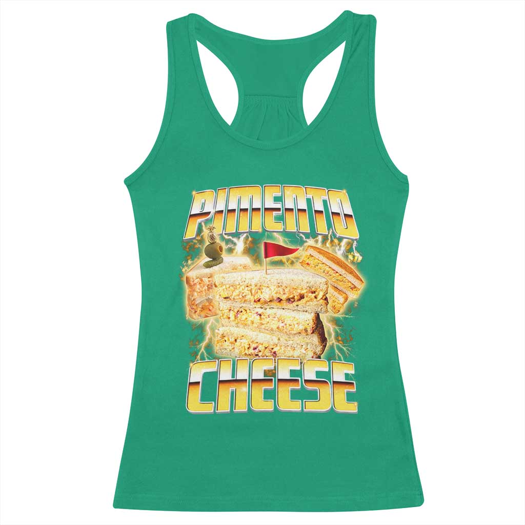 Pimento Cheese Racerback Tank Top Funny Cheesemonger Cheese Lovers Bootleg Art