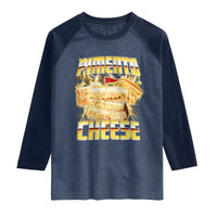 Pimento Cheese Raglan Shirt Funny Cheesemonger Cheese Lovers Bootleg Art