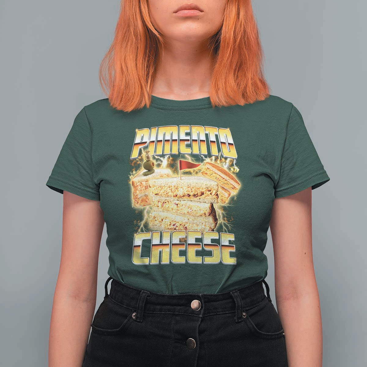 Pimento Cheese T Shirt For Women Funny Cheesemonger Cheese Lovers Bootleg Art