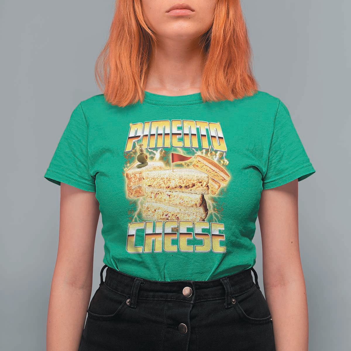 Pimento Cheese T Shirt For Women Funny Cheesemonger Cheese Lovers Bootleg Art