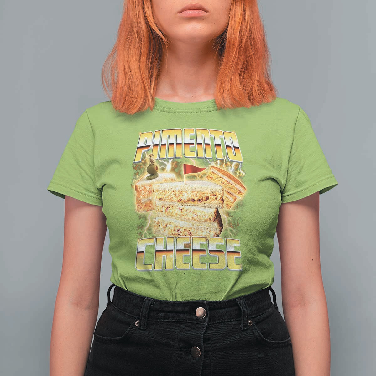 Pimento Cheese T Shirt For Women Funny Cheesemonger Cheese Lovers Bootleg Art