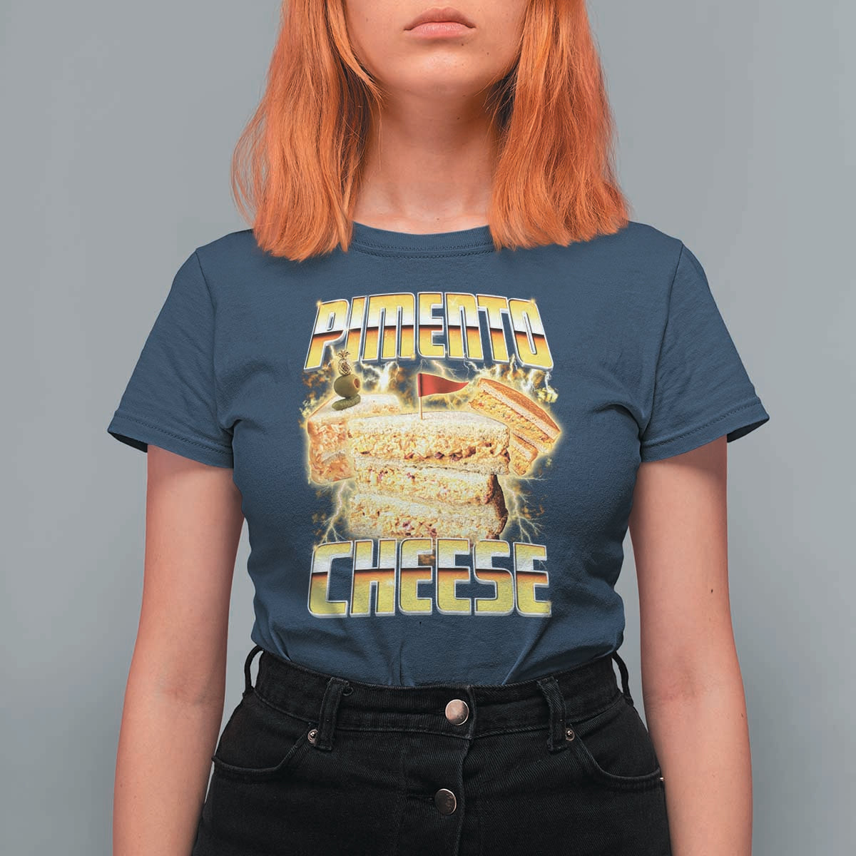 Pimento Cheese T Shirt For Women Funny Cheesemonger Cheese Lovers Bootleg Art