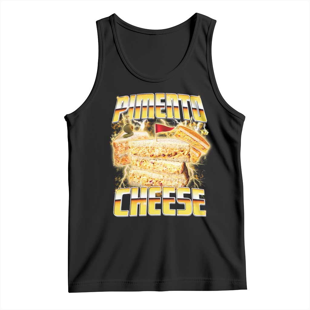 Pimento Cheese Tank Top Funny Cheesemonger Cheese Lovers Bootleg Art