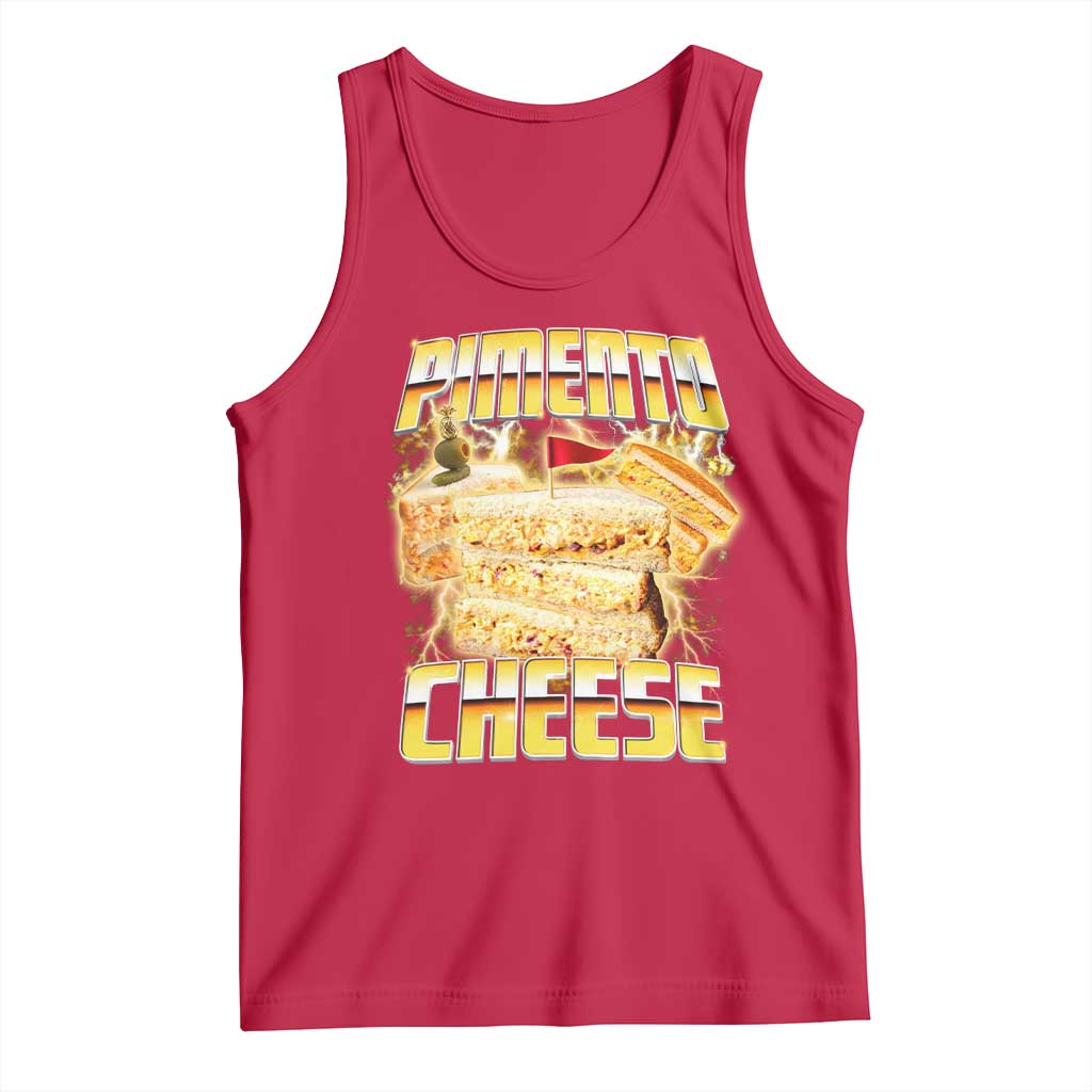 Pimento Cheese Tank Top Funny Cheesemonger Cheese Lovers Bootleg Art