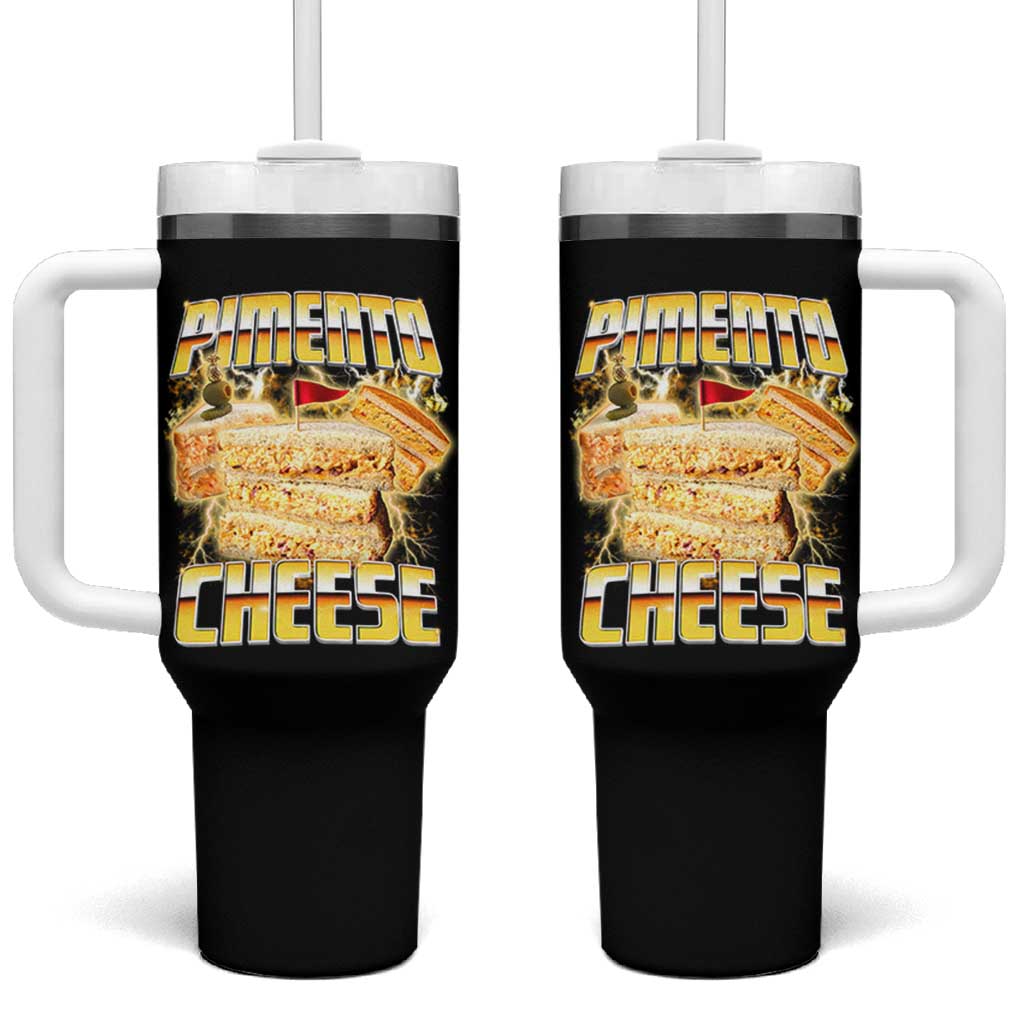 Pimento Cheese Tumbler With Handle Funny Cheesemonger Cheese Lovers Bootleg Art