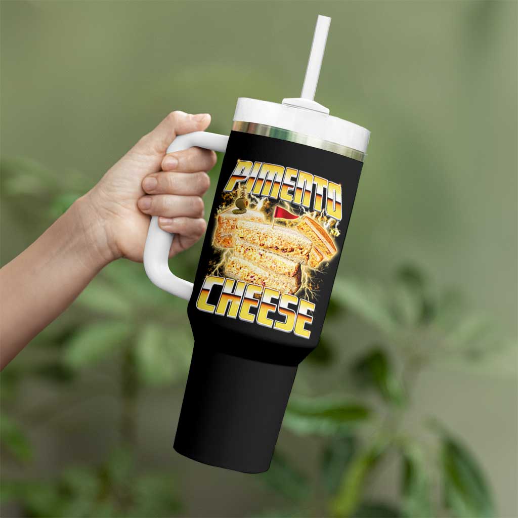 Pimento Cheese Tumbler With Handle Funny Cheesemonger Cheese Lovers Bootleg Art