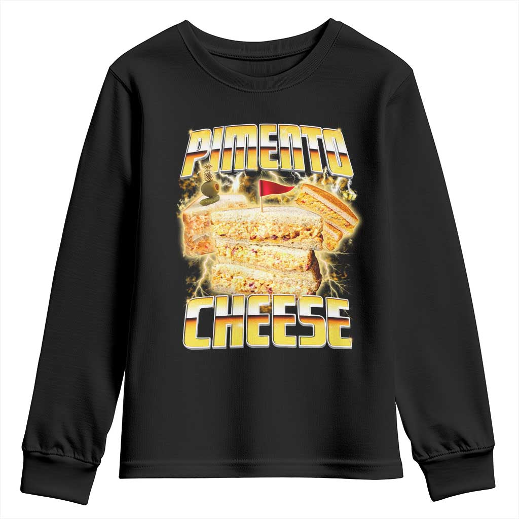 Pimento Cheese Youth Sweatshirt Funny Cheesemonger Cheese Lovers Bootleg Art