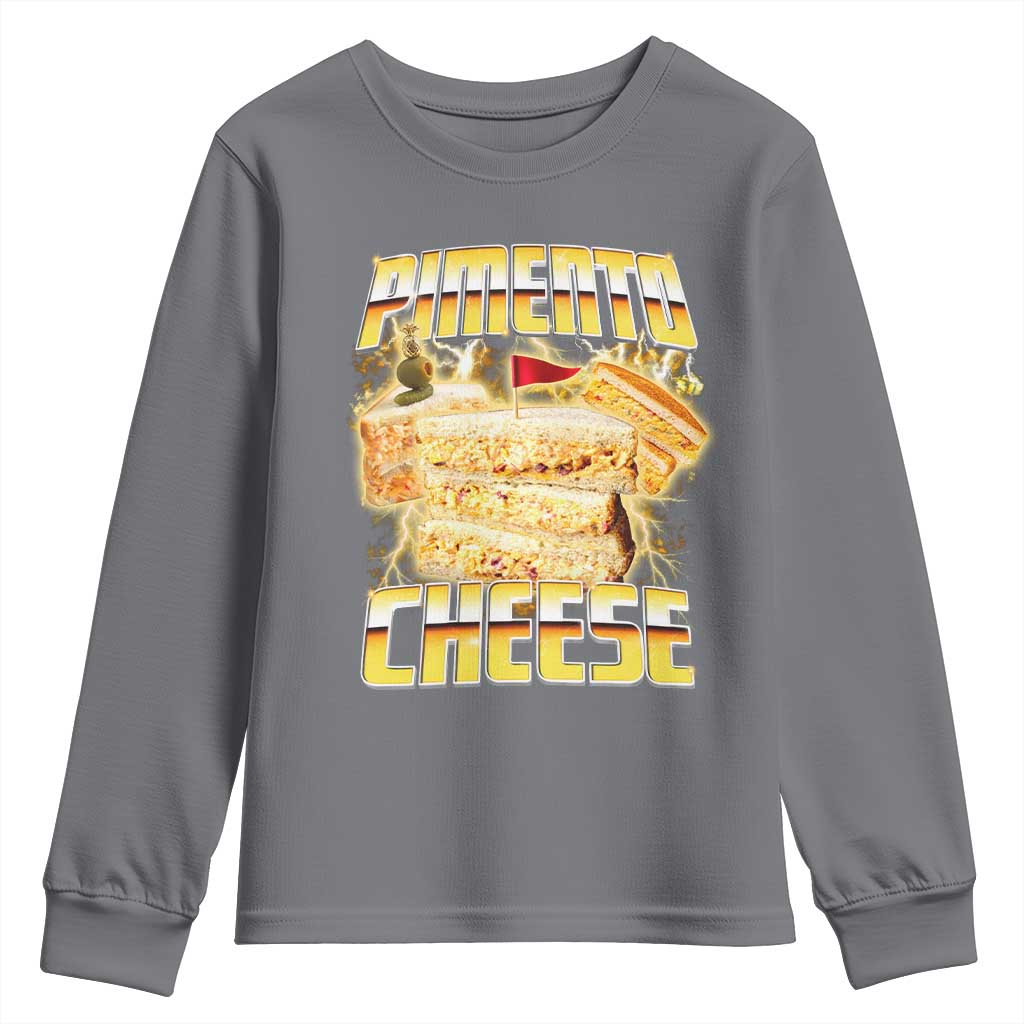 Pimento Cheese Youth Sweatshirt Funny Cheesemonger Cheese Lovers Bootleg Art