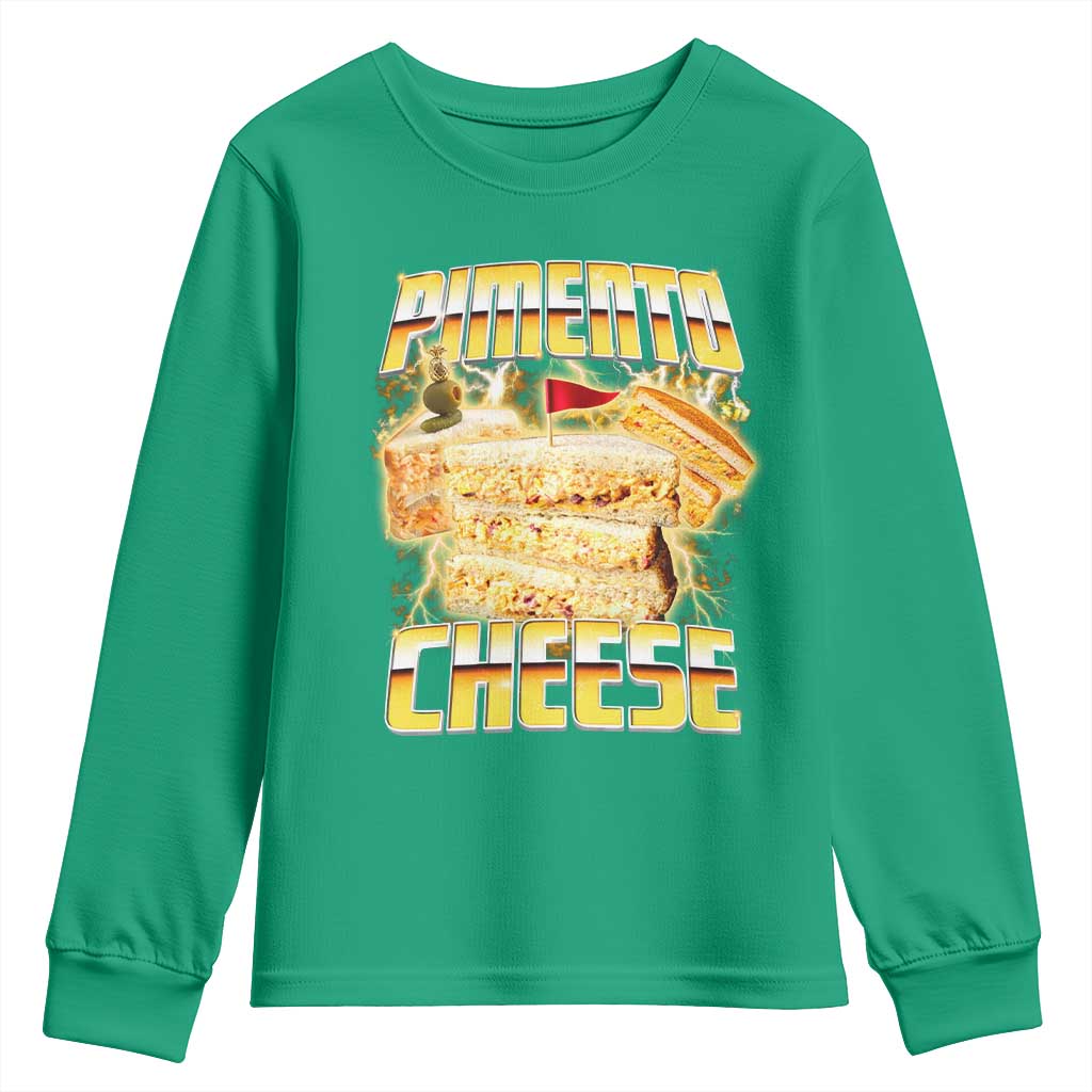 Pimento Cheese Youth Sweatshirt Funny Cheesemonger Cheese Lovers Bootleg Art