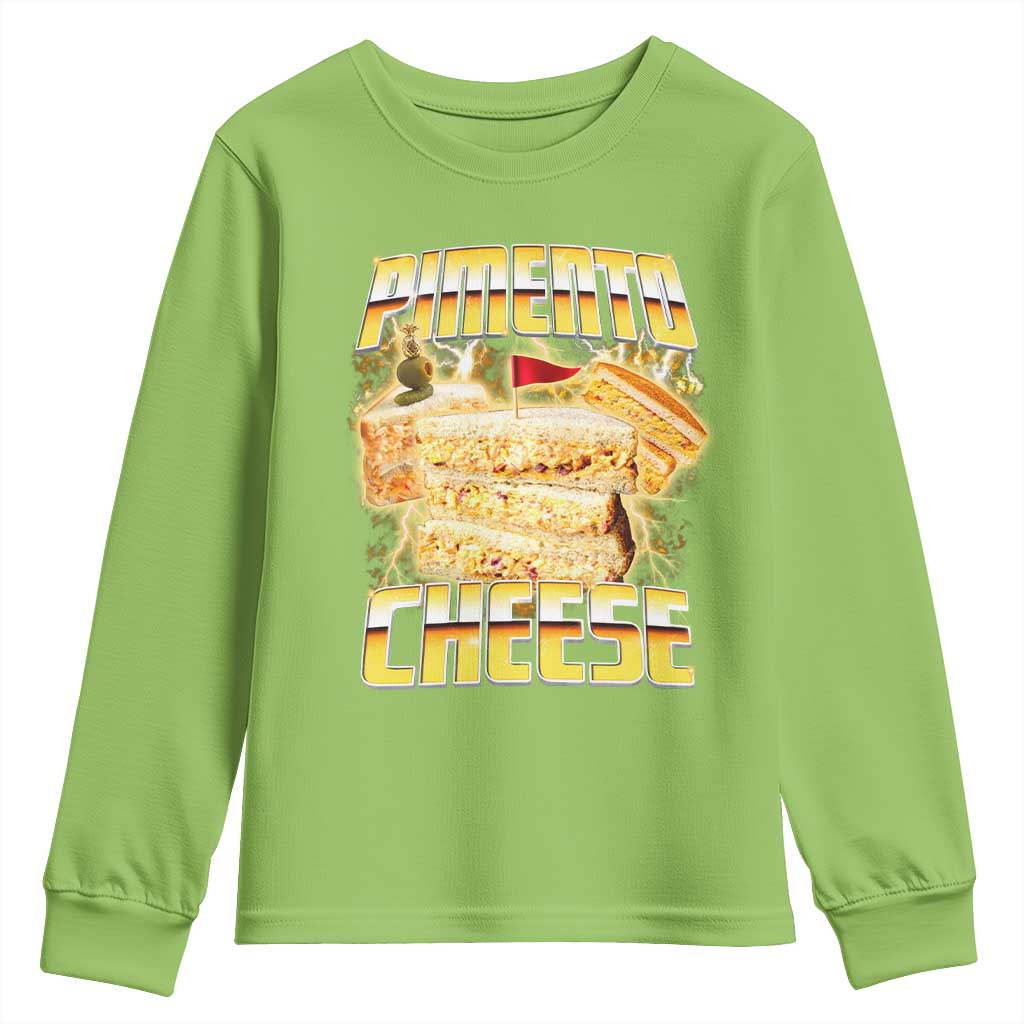 Pimento Cheese Youth Sweatshirt Funny Cheesemonger Cheese Lovers Bootleg Art
