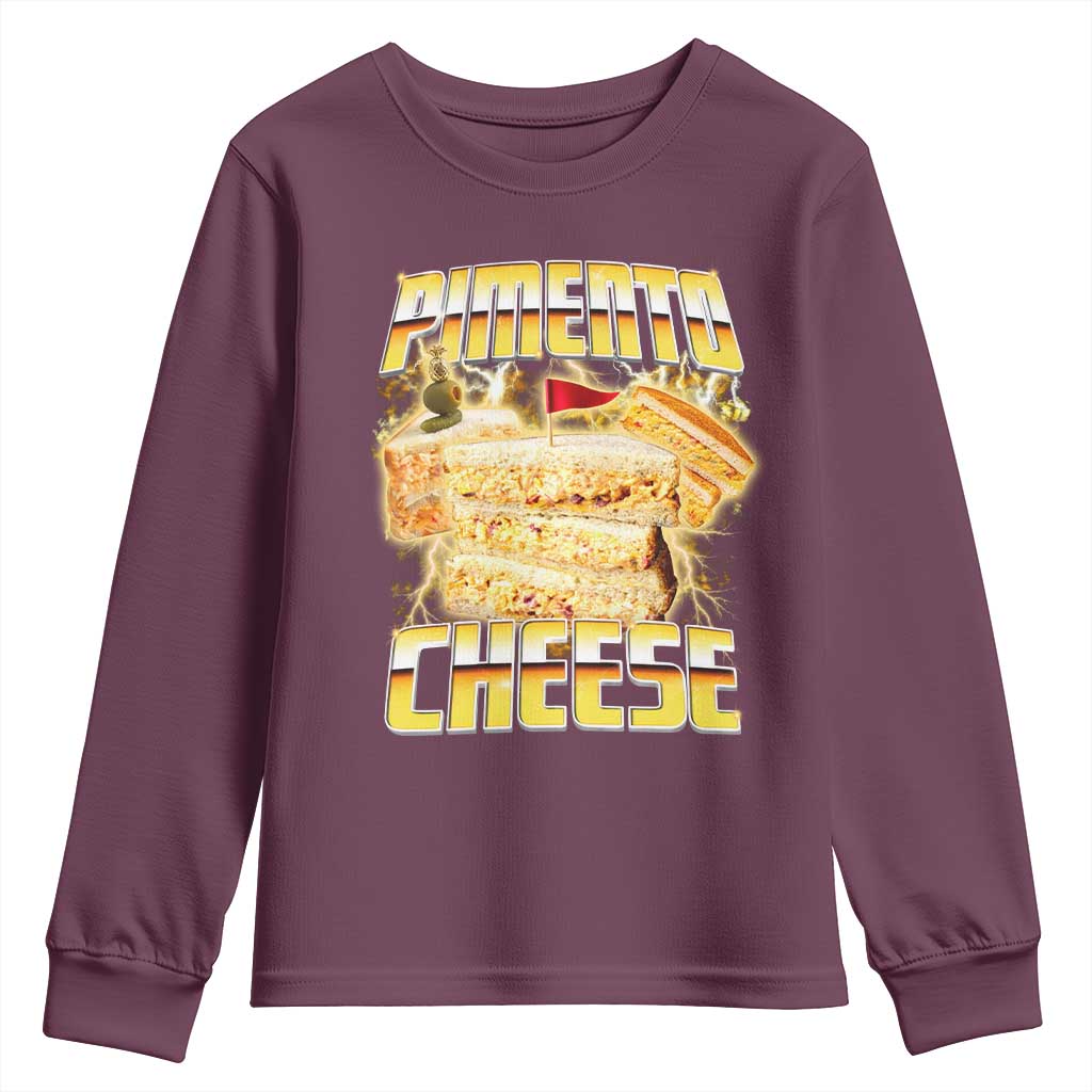 Pimento Cheese Youth Sweatshirt Funny Cheesemonger Cheese Lovers Bootleg Art