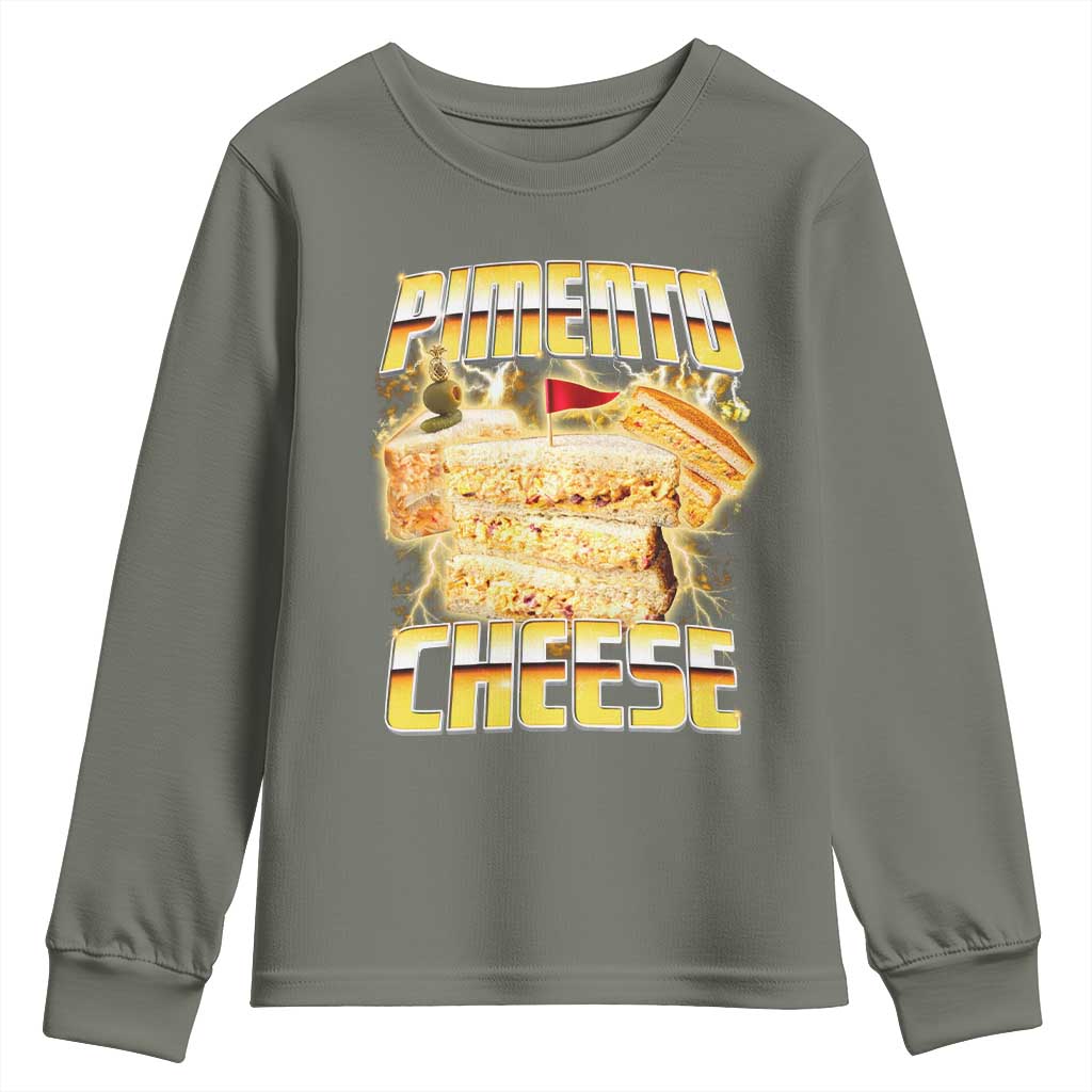 Pimento Cheese Youth Sweatshirt Funny Cheesemonger Cheese Lovers Bootleg Art