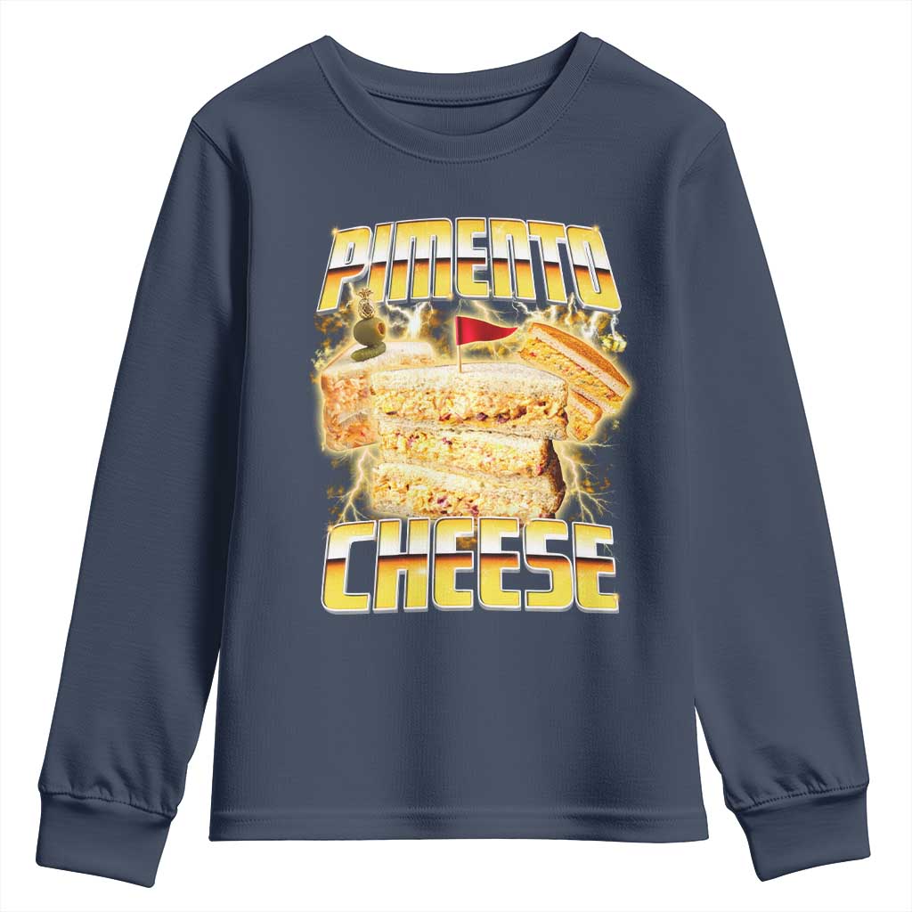 Pimento Cheese Youth Sweatshirt Funny Cheesemonger Cheese Lovers Bootleg Art