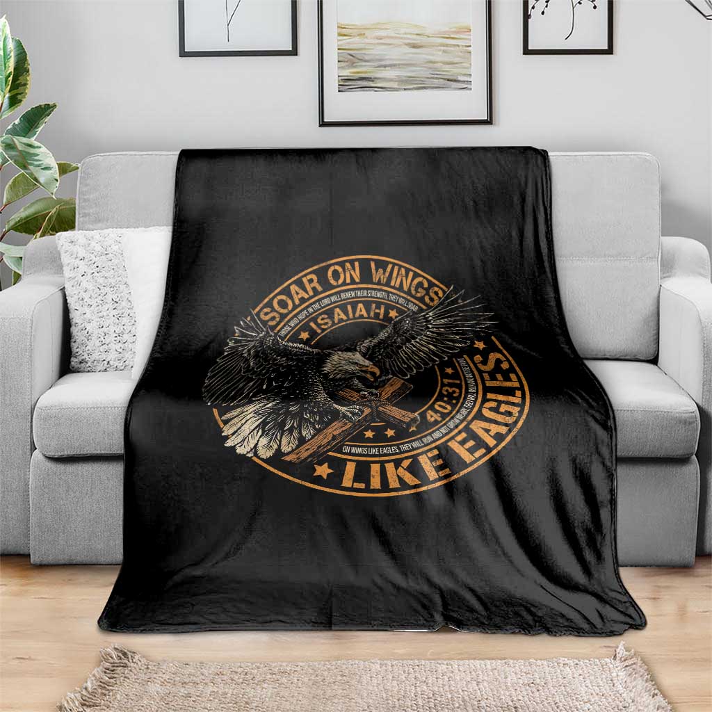 Soar On Wings Like Eagles Christian Throw Blanket Isaiah 40 31 Bible Verse