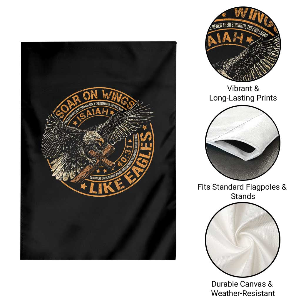 Soar On Wings Like Eagles Christian Garden Flag Isaiah 40 31 Bible Verse