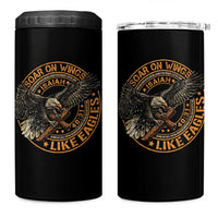 Soar On Wings Like Eagles Christian 4 in 1 Can Cooler Tumbler Isaiah 40 31 Bible Verse