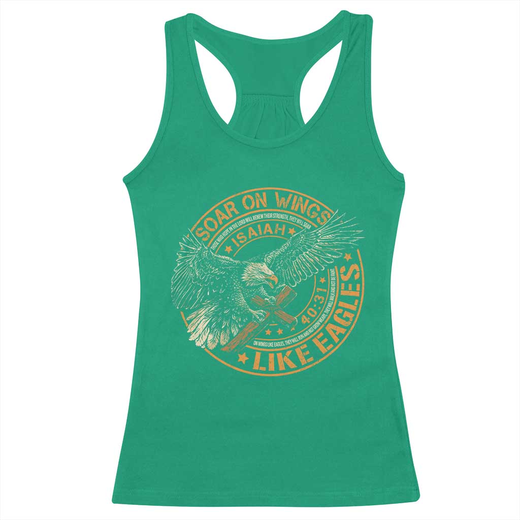 Soar On Wings Like Eagles Christian Racerback Tank Top Isaiah 40 31 Bible Verse