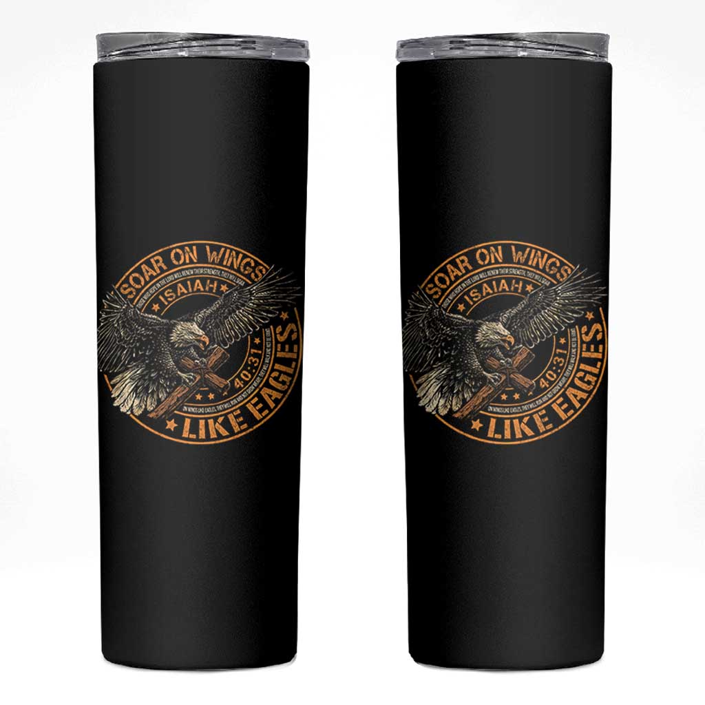 Soar On Wings Like Eagles Christian Skinny Tumbler Isaiah 40 31 Bible Verse