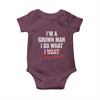 Boy Dad Baby Onesie I Am A Grown Man I Do What My Son Wants Fathers Day