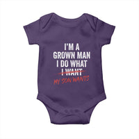 Boy Dad Baby Onesie I Am A Grown Man I Do What My Son Wants Fathers Day