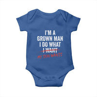 Boy Dad Baby Onesie I Am A Grown Man I Do What My Son Wants Fathers Day