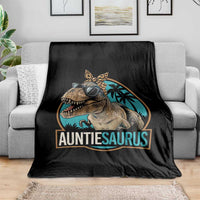 Auntiesaurus Funny Dinosaur Aunt Throw Blanket Family Matching