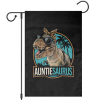 Auntiesaurus Funny Dinosaur Aunt Garden Flag Family Matching