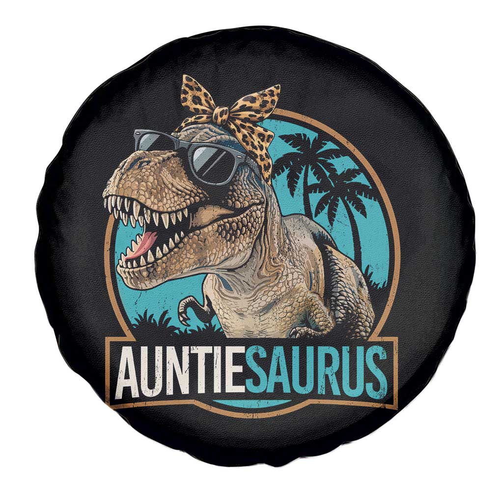Auntiesaurus Funny Dinosaur Aunt Spare Tire Cover Family Matching