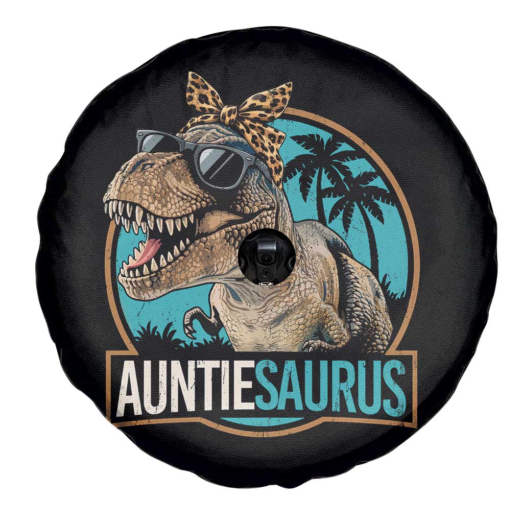 Auntiesaurus Funny Dinosaur Aunt Spare Tire Cover Family Matching