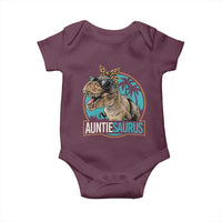Auntiesaurus Funny Dinosaur Aunt Baby Onesie Family Matching