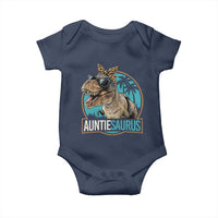 Auntiesaurus Funny Dinosaur Aunt Baby Onesie Family Matching