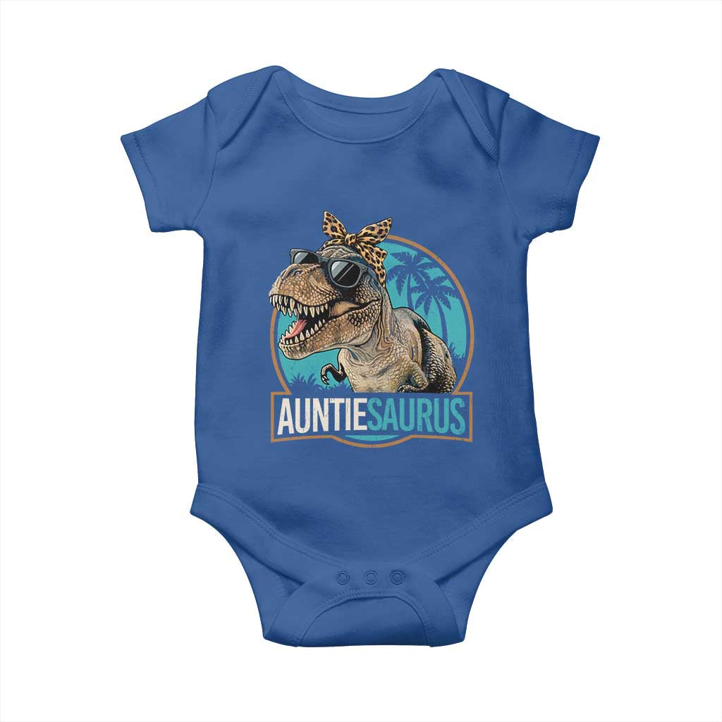 Auntiesaurus Funny Dinosaur Aunt Baby Onesie Family Matching