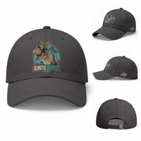 Auntiesaurus Funny Dinosaur Aunt Baseball Cap Family Matching