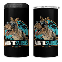 Auntiesaurus Funny Dinosaur Aunt 4 in 1 Can Cooler Tumbler Family Matching