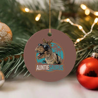 Auntiesaurus Funny Dinosaur Aunt Ceramic Ornament Family Matching