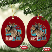 Auntiesaurus Funny Dinosaur Aunt Ceramic Ornament Family Matching