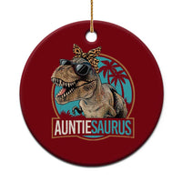 Auntiesaurus Funny Dinosaur Aunt Ceramic Ornament Family Matching