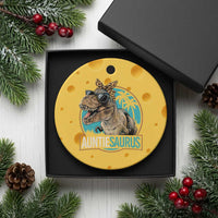 Auntiesaurus Funny Dinosaur Aunt Ceramic Ornament Family Matching