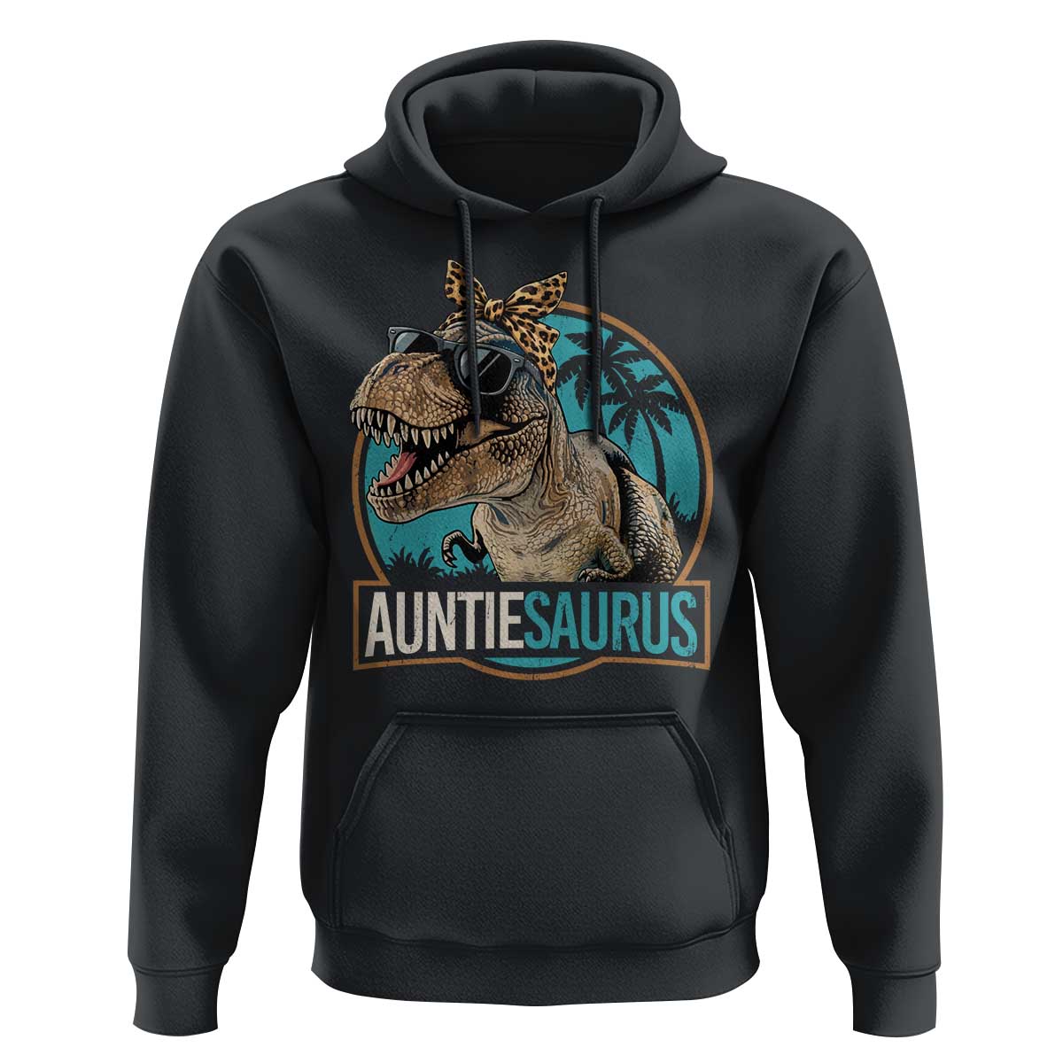 Auntiesaurus Funny Dinosaur Aunt Hoodie Family Matching