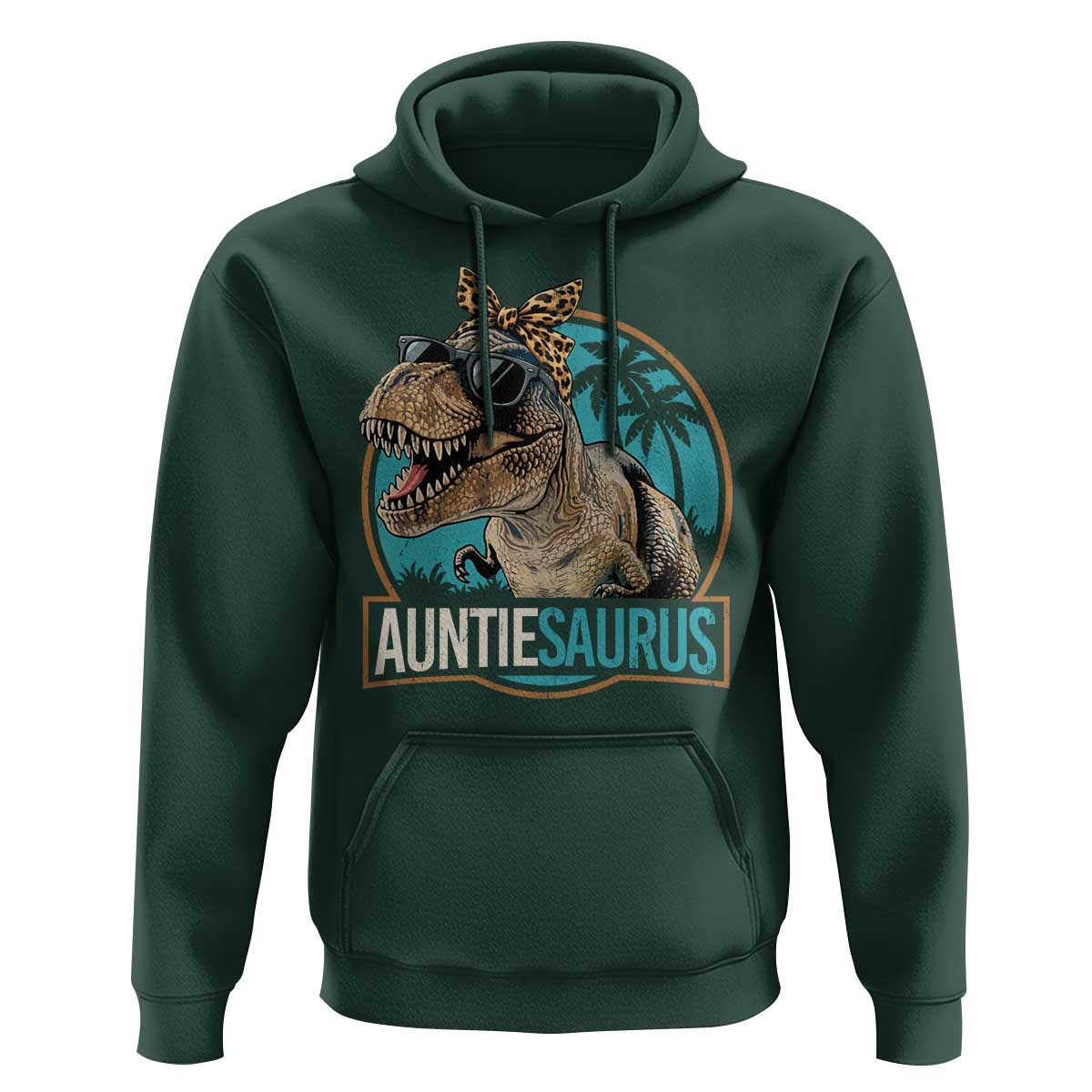 Auntiesaurus Funny Dinosaur Aunt Hoodie Family Matching