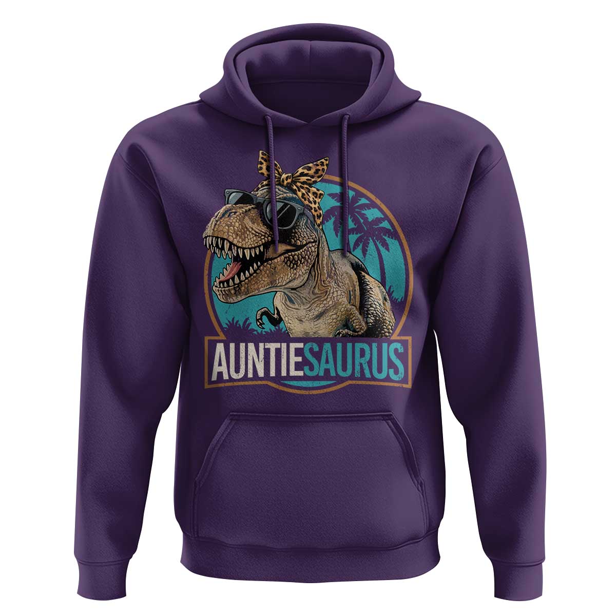 Auntiesaurus Funny Dinosaur Aunt Hoodie Family Matching